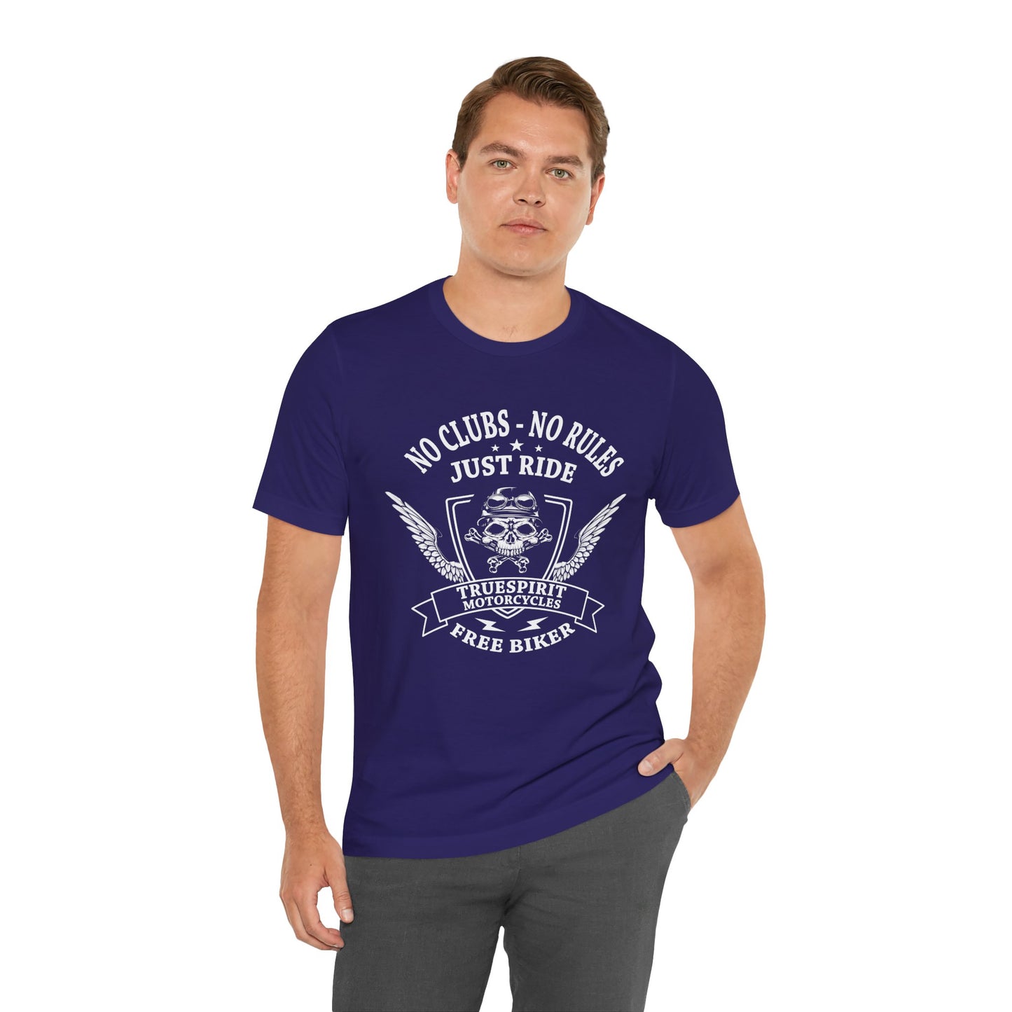No Clubs, No Rules, Just Ride - Unisex Jersey Short Sleeve Tee - 13378