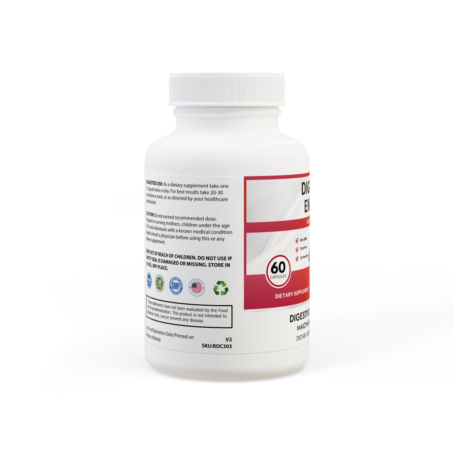 Digestive Enzyme Blend Supplement (60 Capsules)