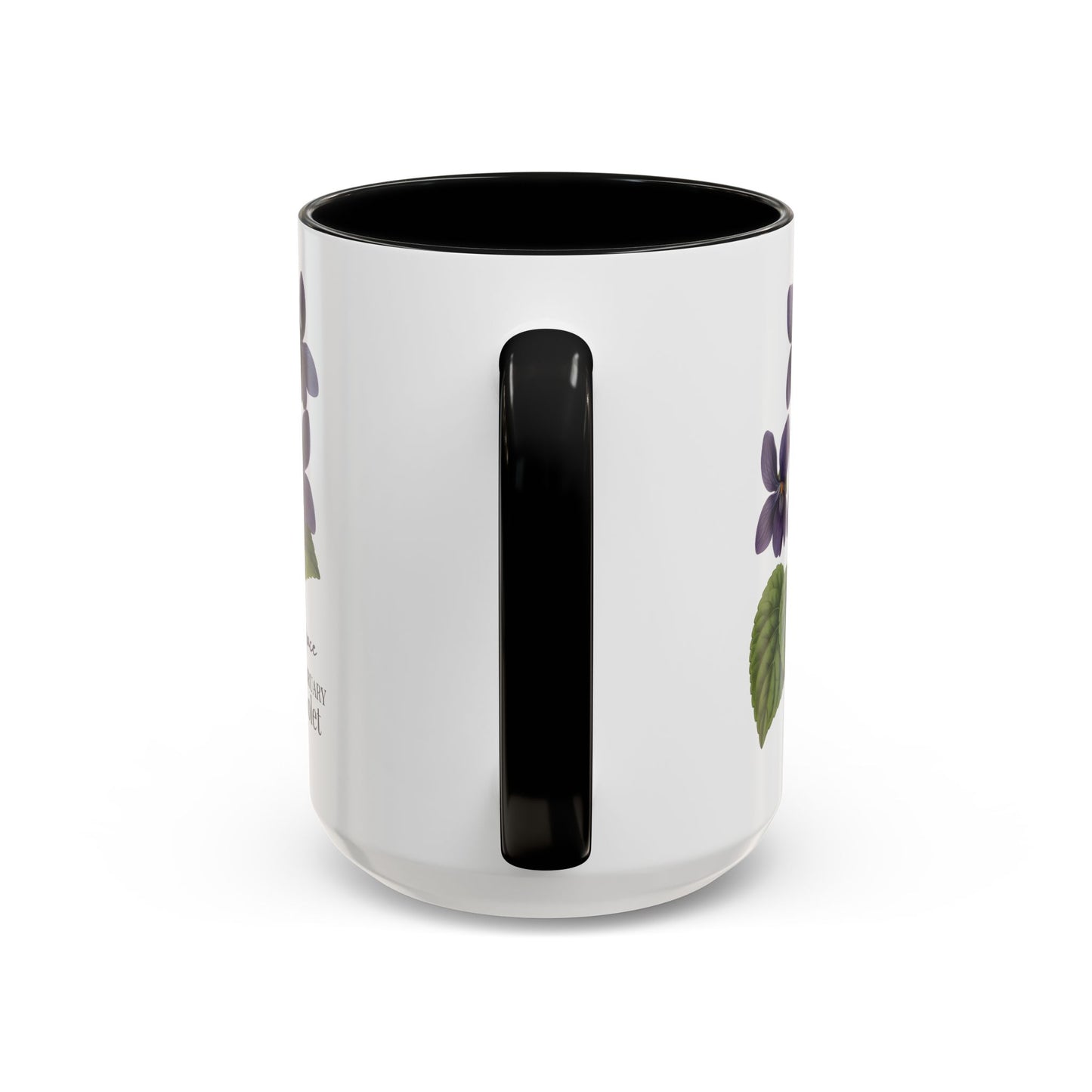 February Birth Flower Violet Mug – Personalized Name Coffee Cup - 14687