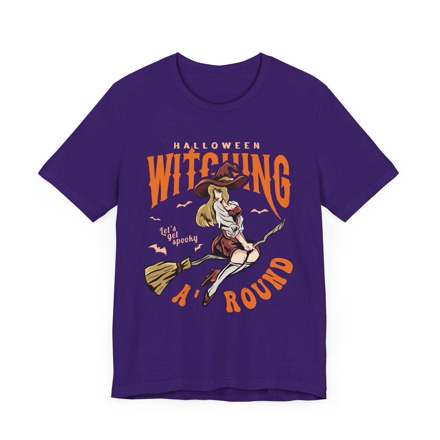 Halloween Witching, Let's Get Spooky Around  - Unisex Jersey Short Sleeve Tee - 12930