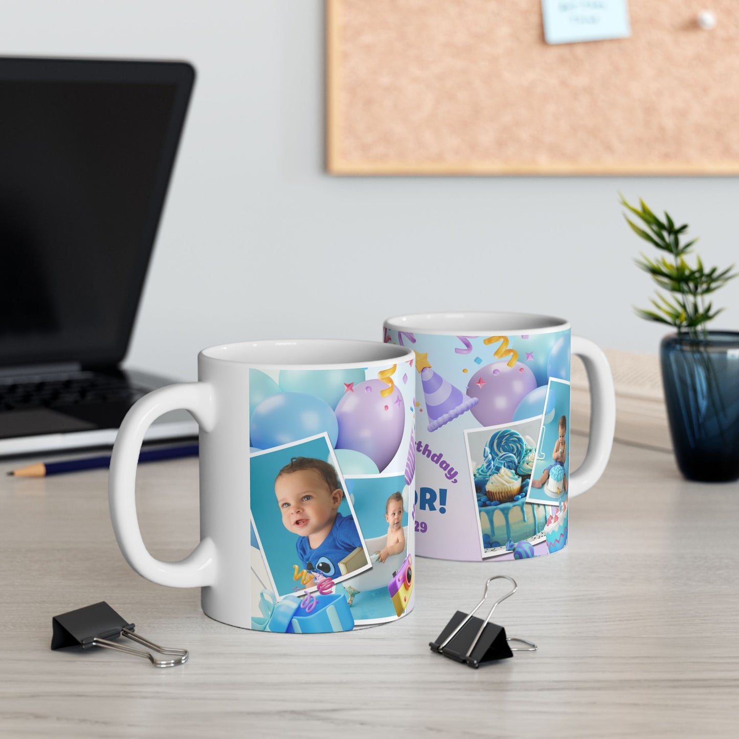 Personalized Birthday Mug for Kids, Custom Photo Cup, Gift for Birthday Celebration, Unique Child’s Mug, Party Favor - 13971