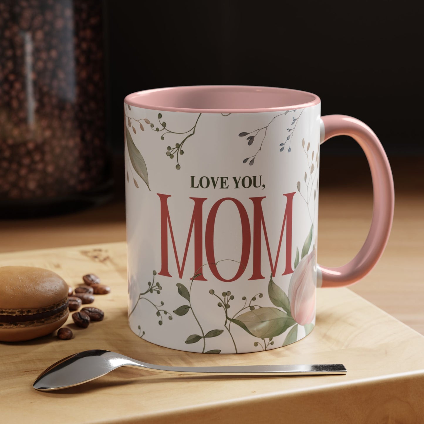 Love You, Mom - Accent Coffee Mug (11, 15oz) - 11039