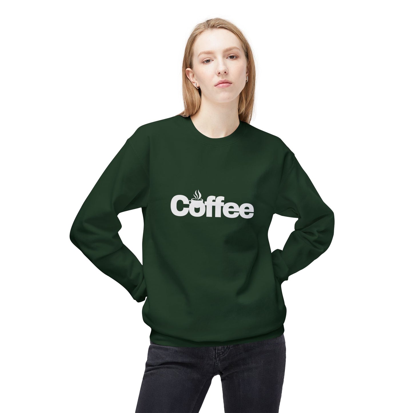 Coffee - Unisex Midweight Softstyle Fleece Crewneck Sweatshirt - 11315