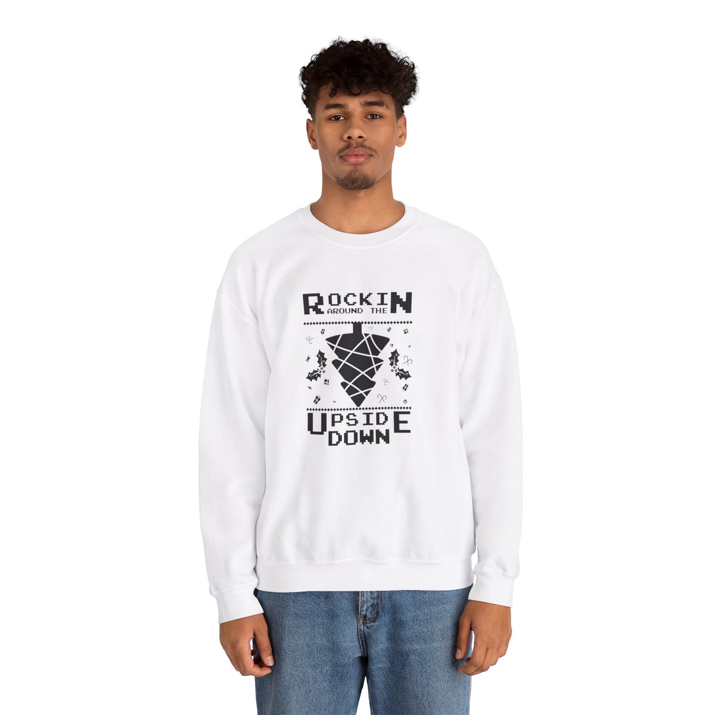 Rocking Around The Tree Upside Down - Unisex Heavy Blend™ Crewneck Sweatshirt