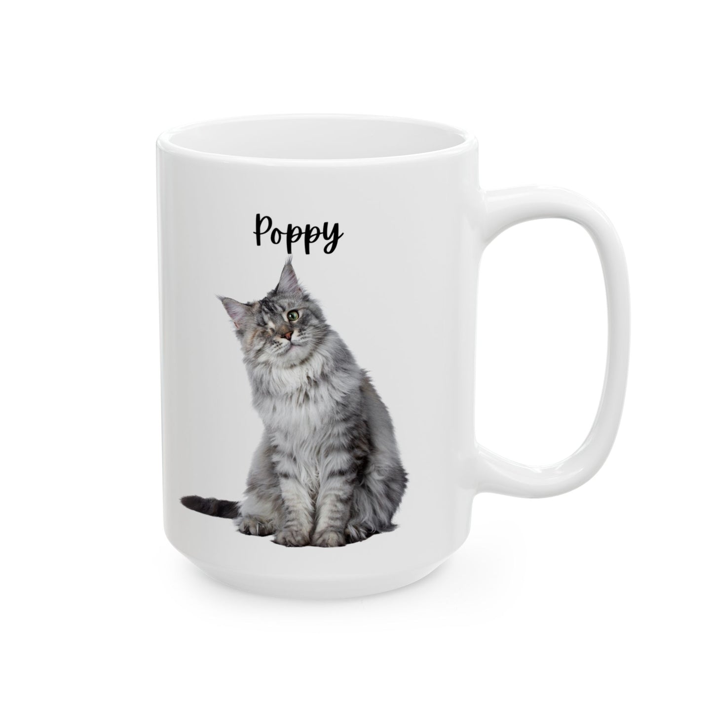 Personalised Cat Ceramic Mug - Perfect Gift for Cat Lovers, Unique Coffee Cup, Pet Owner Present, Animal Enthusiast Merchandise - 14206