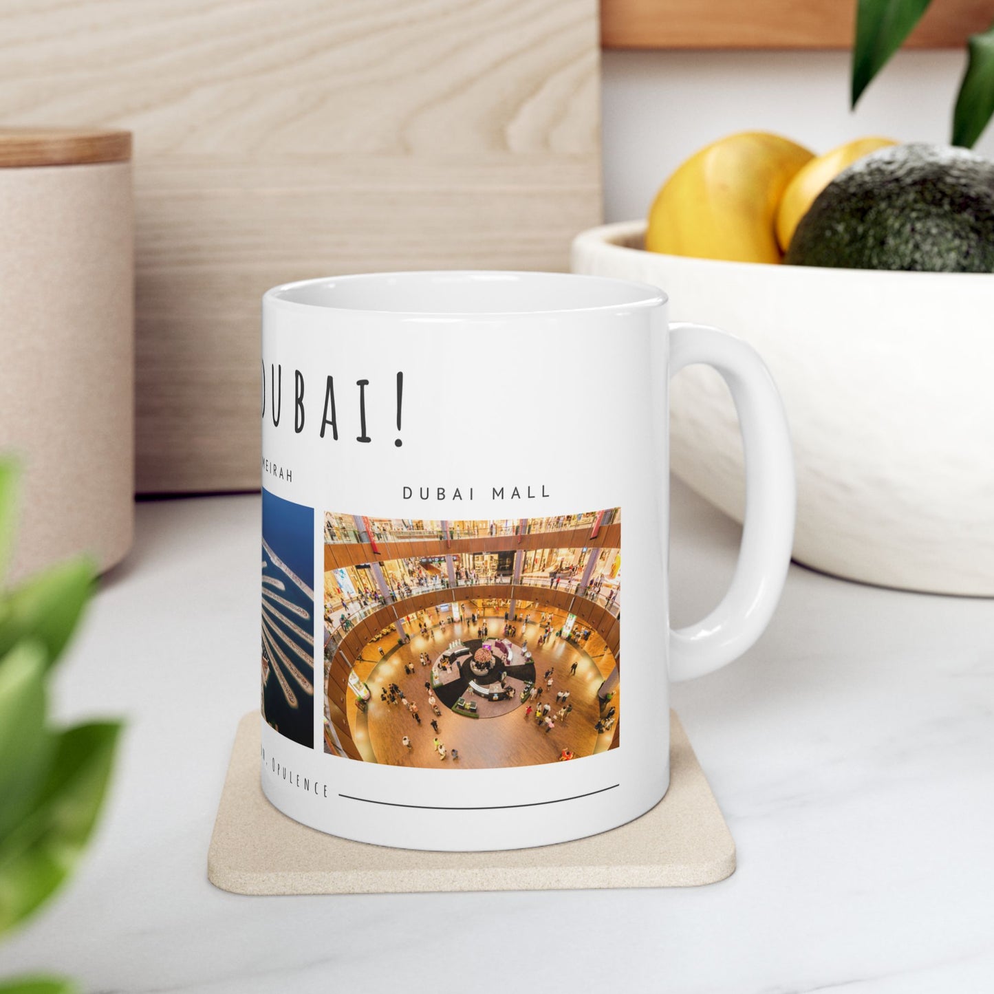 Hello Dubai - Ceramic Mug - 11oz & 15oz Options, Perfect for Travelers & Souvenir Lovers - 11945