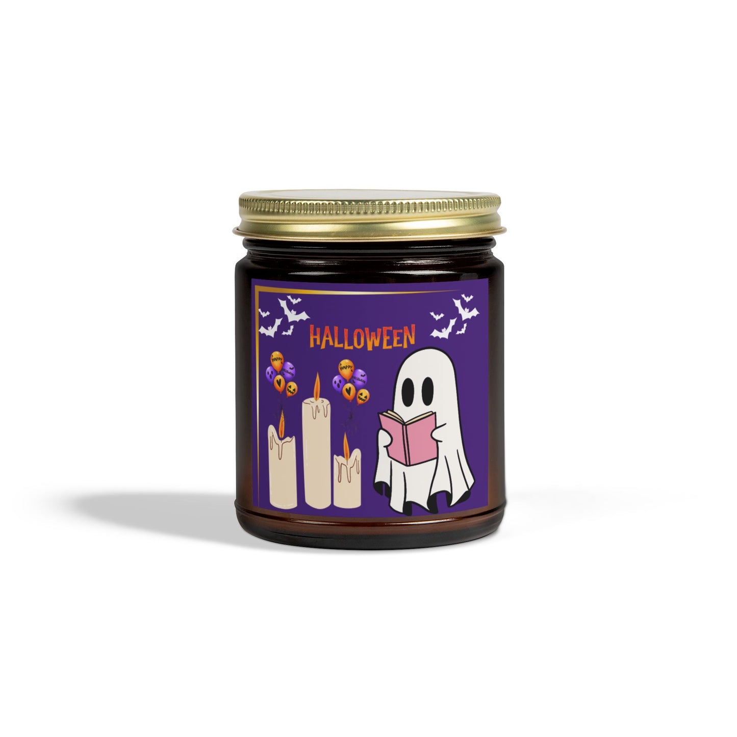 Halloween - Scented Coconut Apricot Candles (4oz, 9oz) - 14095