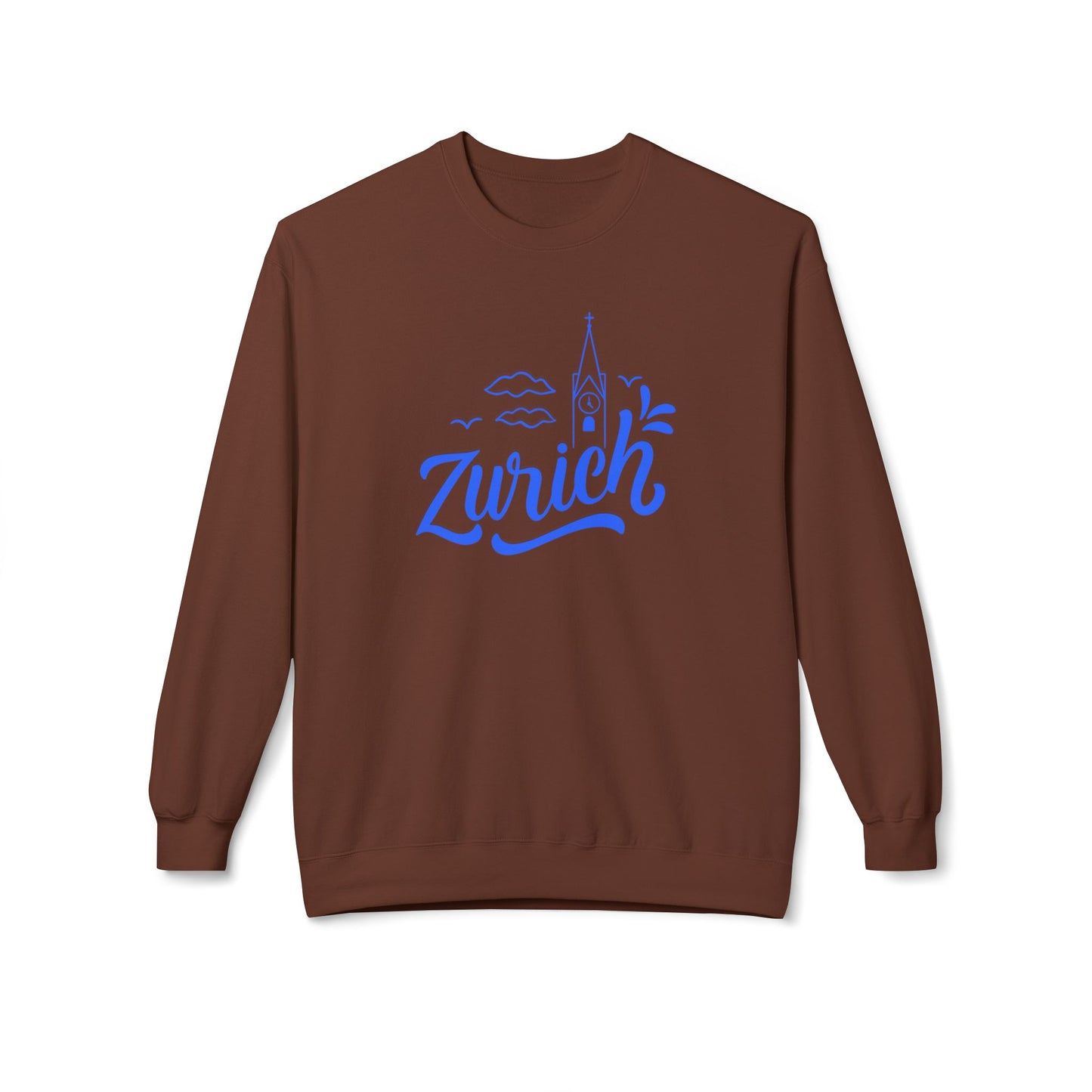 Zurich Unisex Crewneck Sweatshirt - Cozy Midweight Fleece - 12124