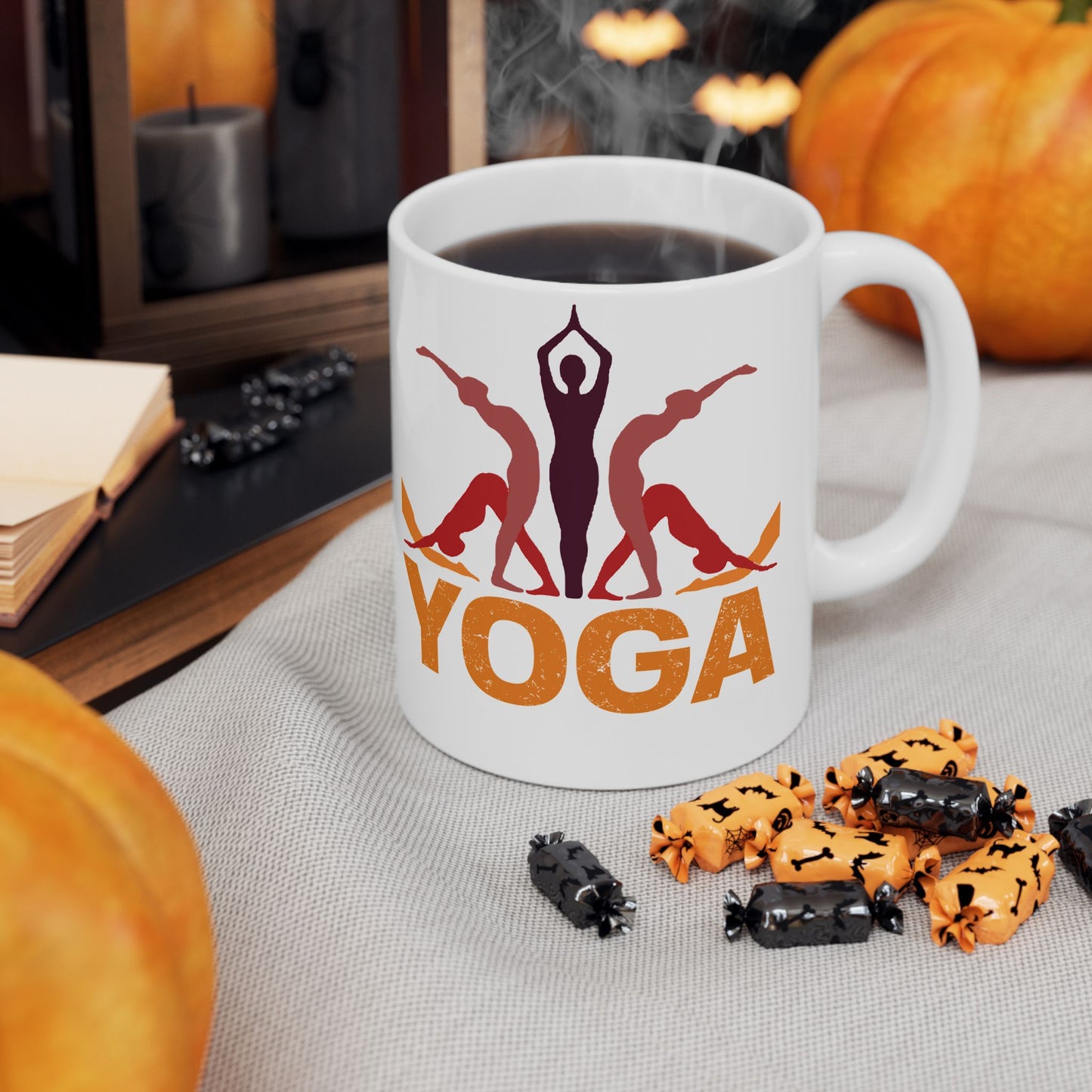 Yoga Ceramic Mug - Perfect for Mindfulness Moments, Gift for Yogis, 11oz & 15oz - 13151