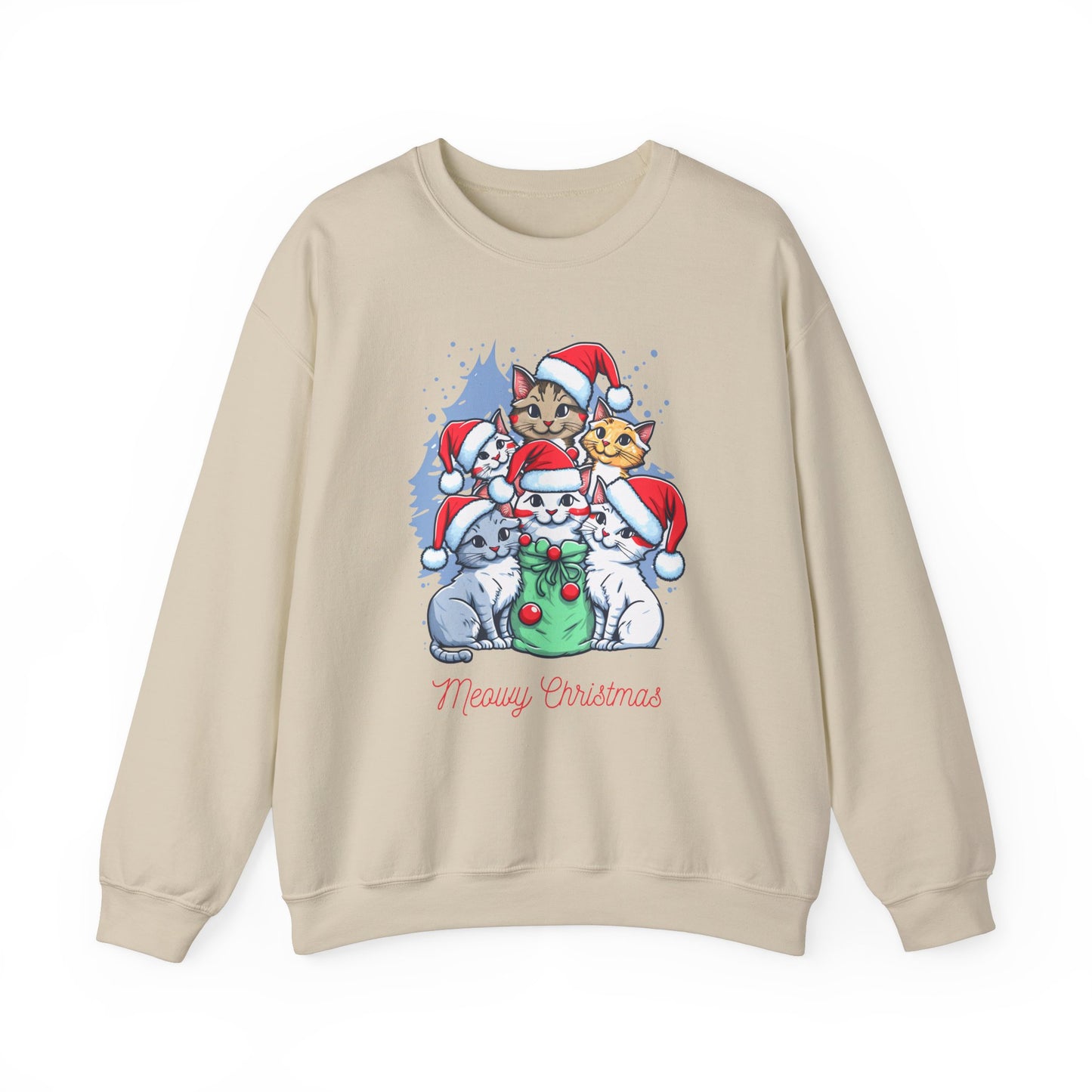 Merry Christmas, Cats - Unisex Heavy Blend™ Crewneck Sweatshirt