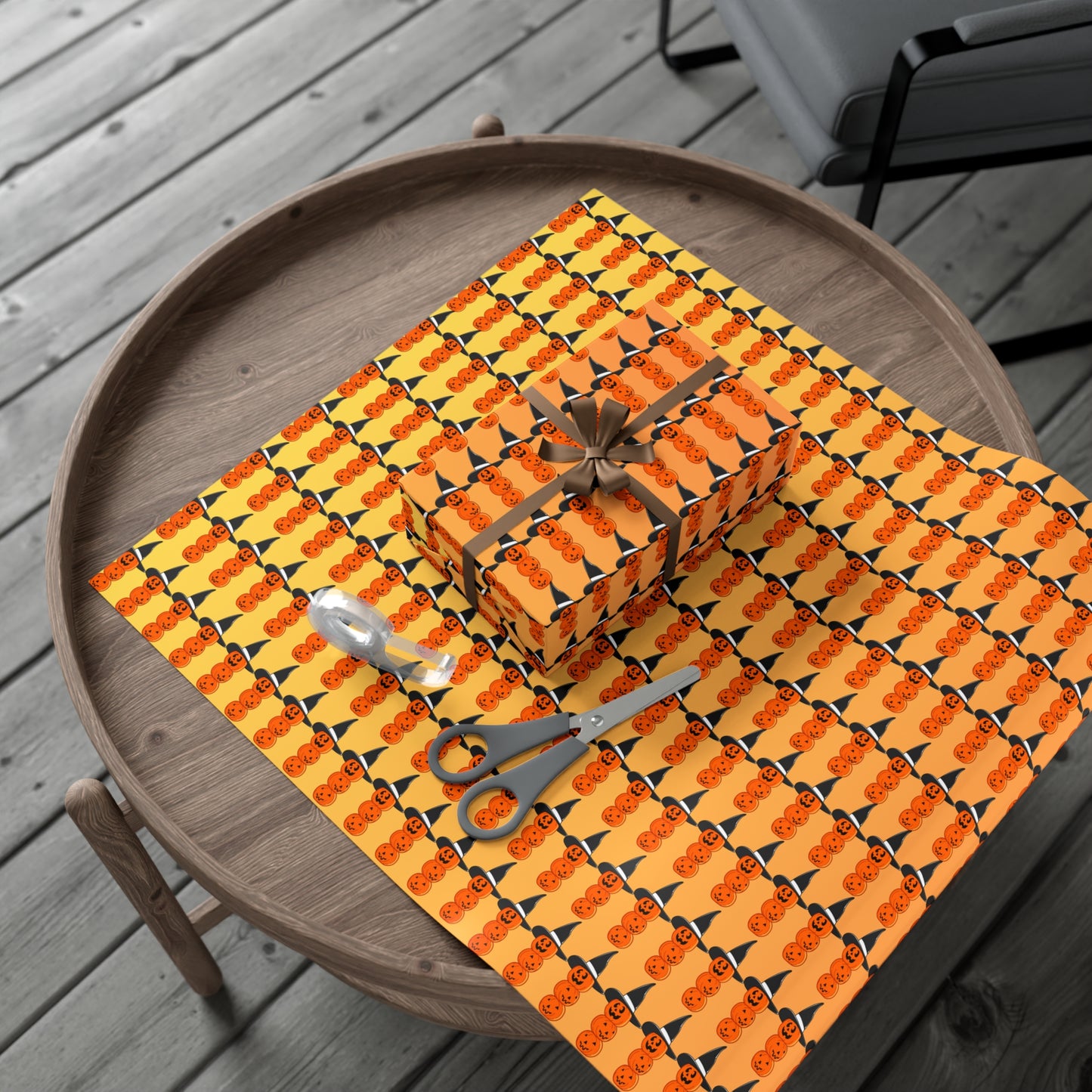 Pumpkin with Hat - Gift Wrap Papers