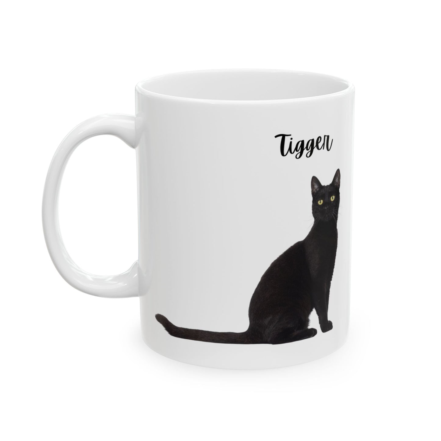 Black Cat Ceramic Mug - Perfect Gift for Cat Lovers, Cute Pet Mug, Funny Kitchen Decor, Coffee Lovers' Favorite - 14197