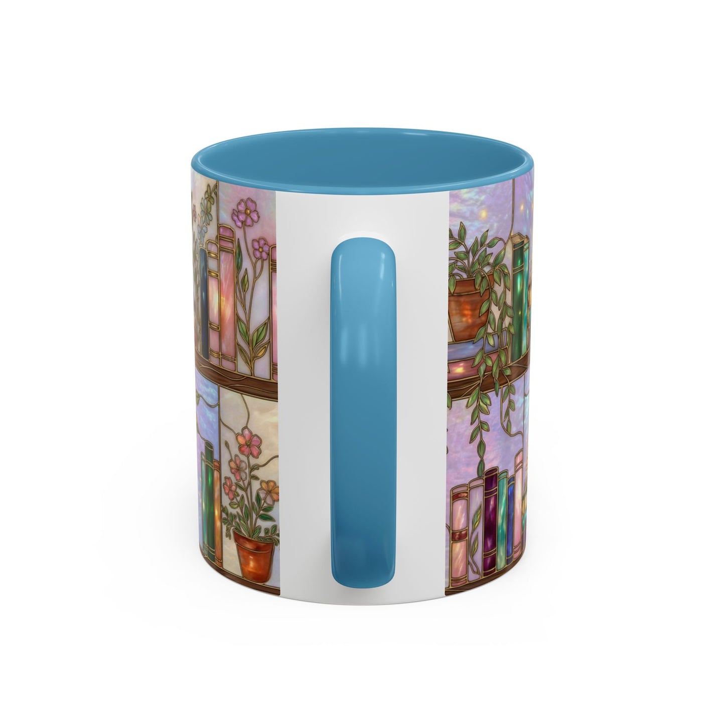 Magic Book Shelf Accent Coffee Mug — Stained Glass Design (11/15 oz) - 14529