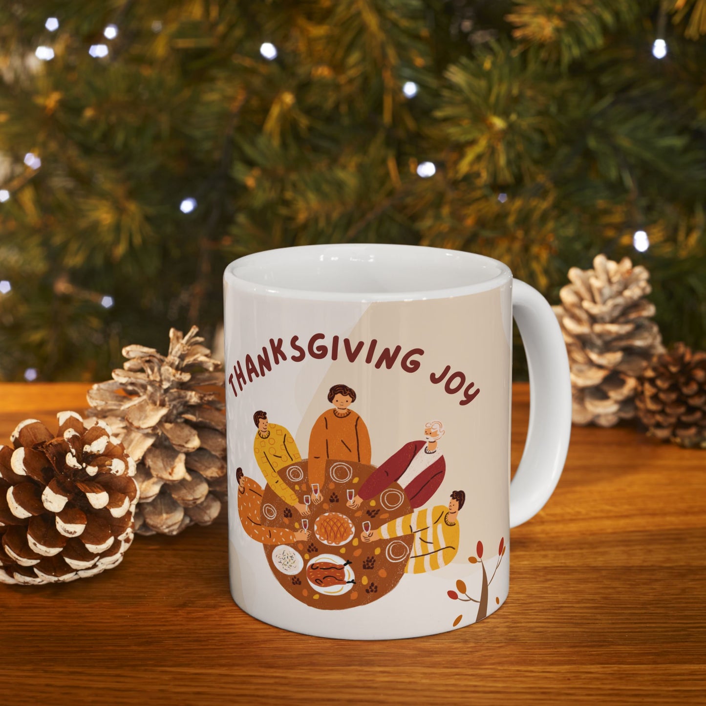 Sharing Love & Laughter, Thanksgiving Joy - Ceramic Mug, (11oz, 15oz) - 10896