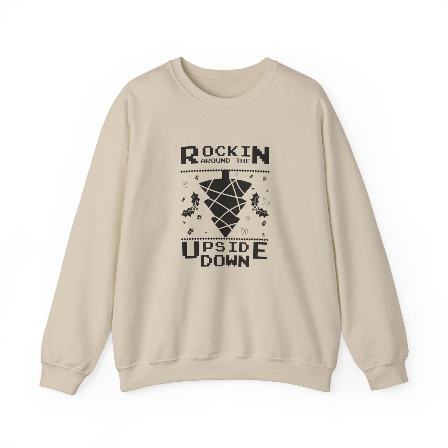 Rocking Around The Tree Upside Down - Unisex Heavy Blend™ Crewneck Sweatshirt