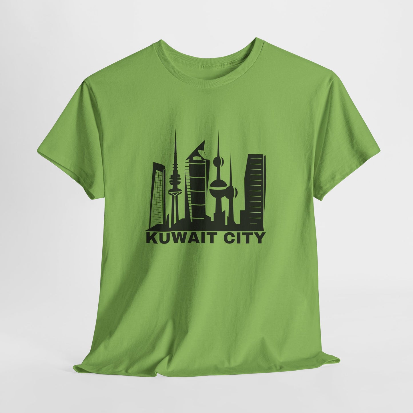 Kuwait City Graphic Unisex Heavy Cotton Tee - Urban Skyline Shirt - 12262