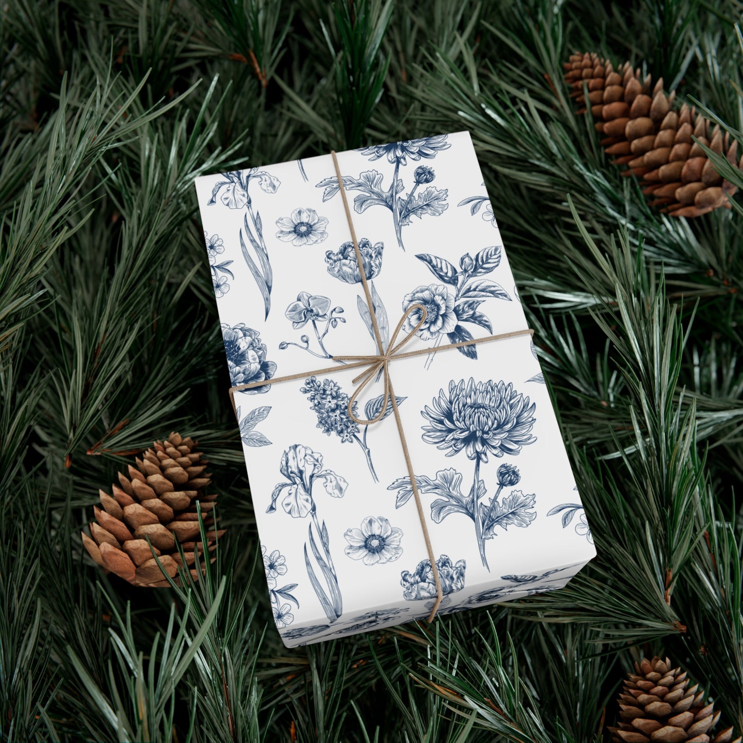 Blue Flowers - Gift Wrap Papers - 10313