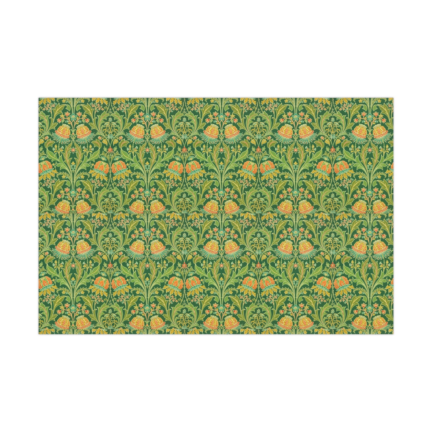 Vintage Green Flower Pattern - Gift Wrap Papers - 10295