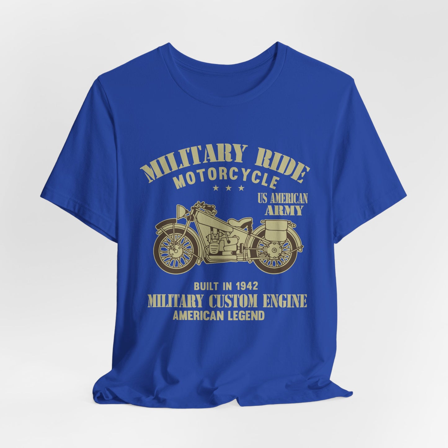 Military Ride Motorcycle - Unisex Jersey Short Sleeve Tee - 13149