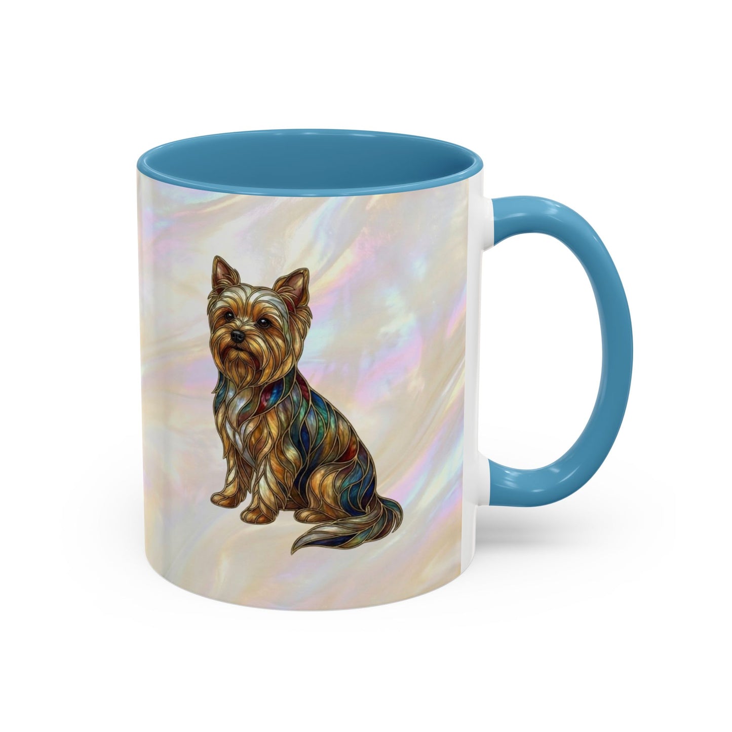 Yorkie Accent Coffee Mug – Stained Glass Design 11/15oz - 14653