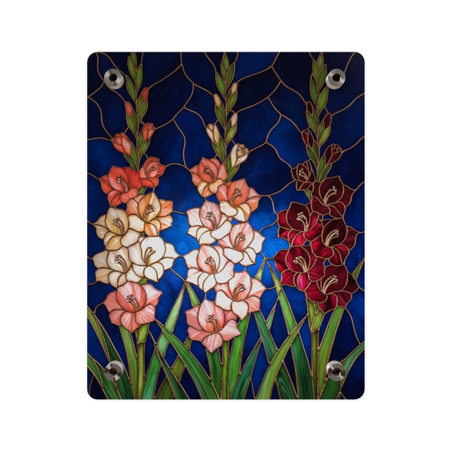 Gladiolus Floral Acrylic Wall Art Panel – Elegant Garden Blooms Home Decor - 14606