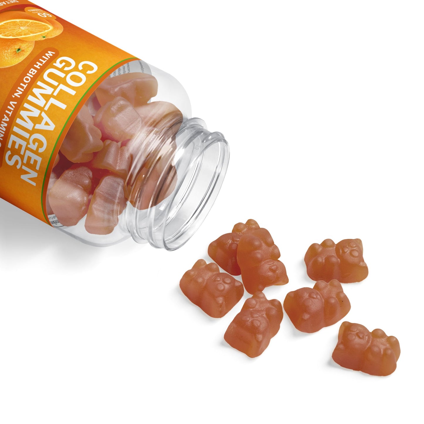 Orange Flavored Collagen Gummies (60 Gummies) - 11856