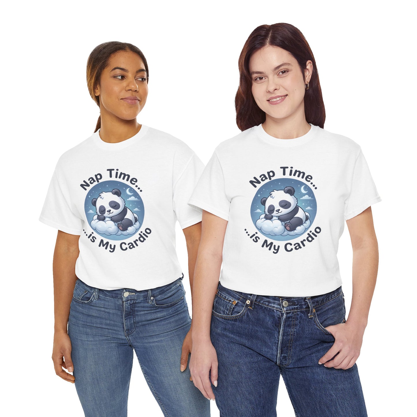 Cute Panda T-Shirt – “Nap Time Is My Cardio” Funny Sleep Tee - 14845