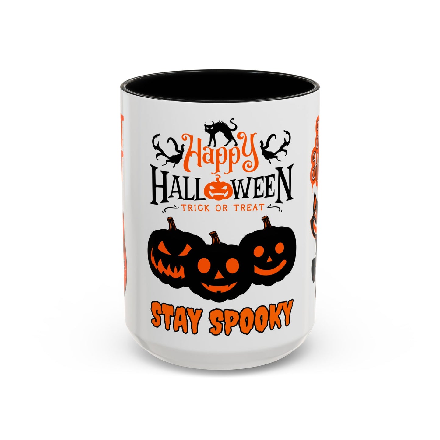 Happy Halloween, Stay Spooky - Accent Coffee Mug (11, 15oz)