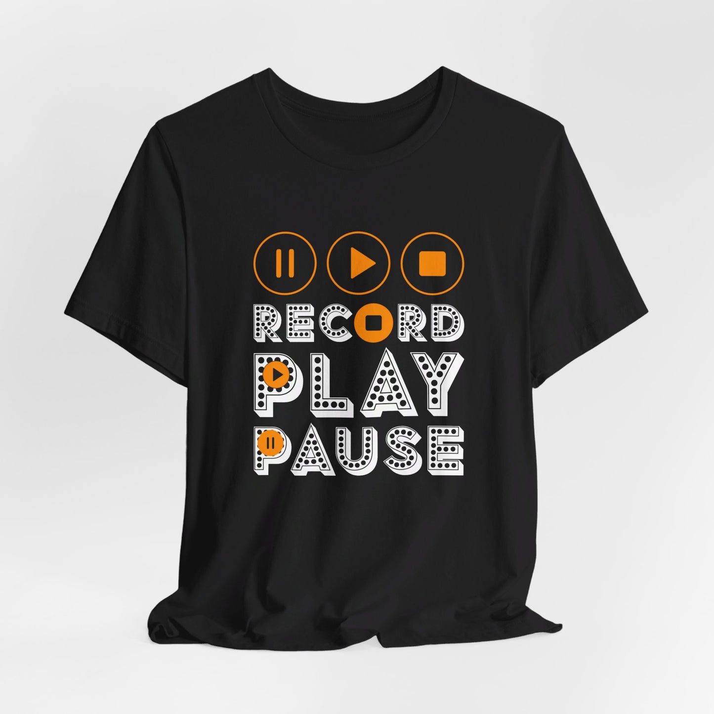 Record Play Pause - Unisex Jersey Short Sleeve Tee