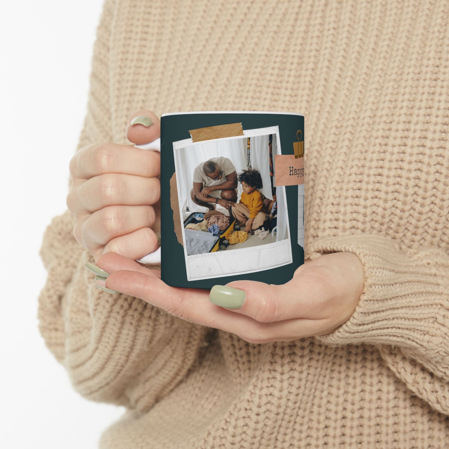 Personalized Father's Day Mug, Custom Gift for Dad, Family Photo Mug, Unique Coffee Cup, Celebrate Dad's Special Day - 14028