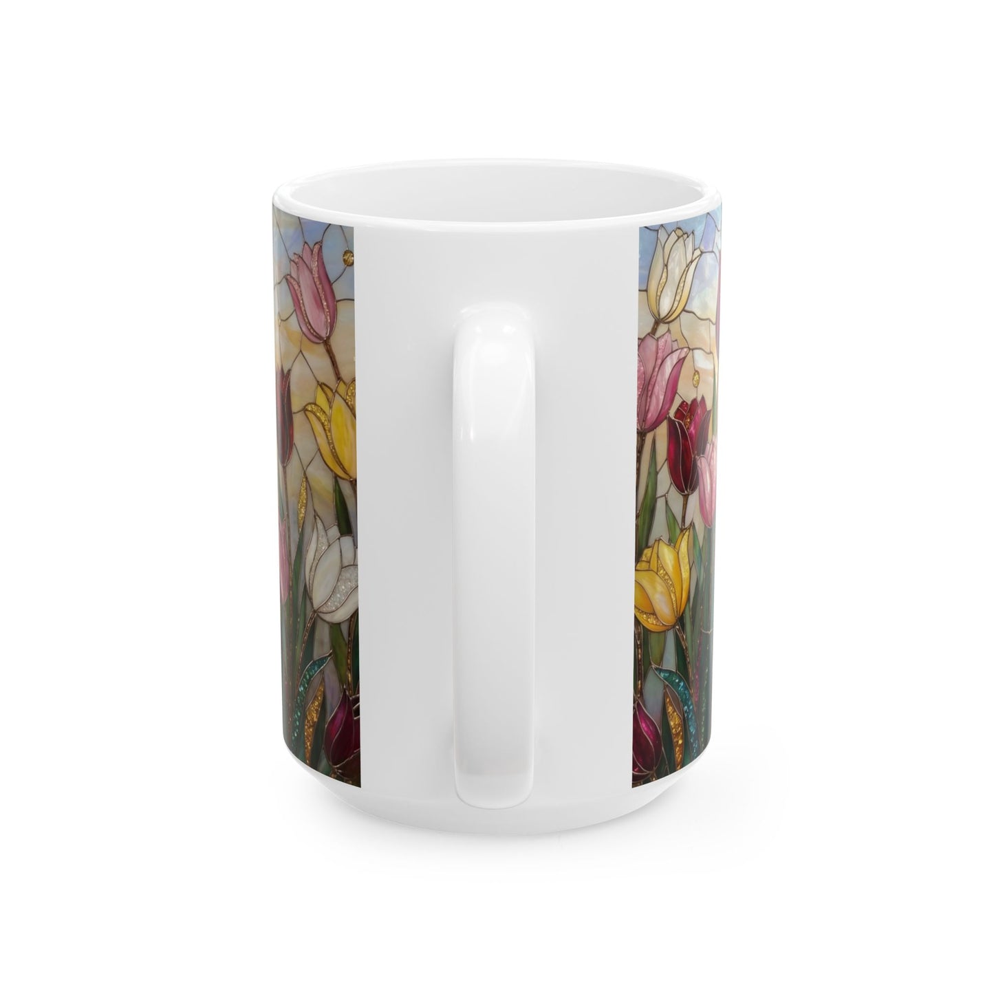 Stained Glass Tulip Ceramic Mug (11oz & 15oz) - 14517