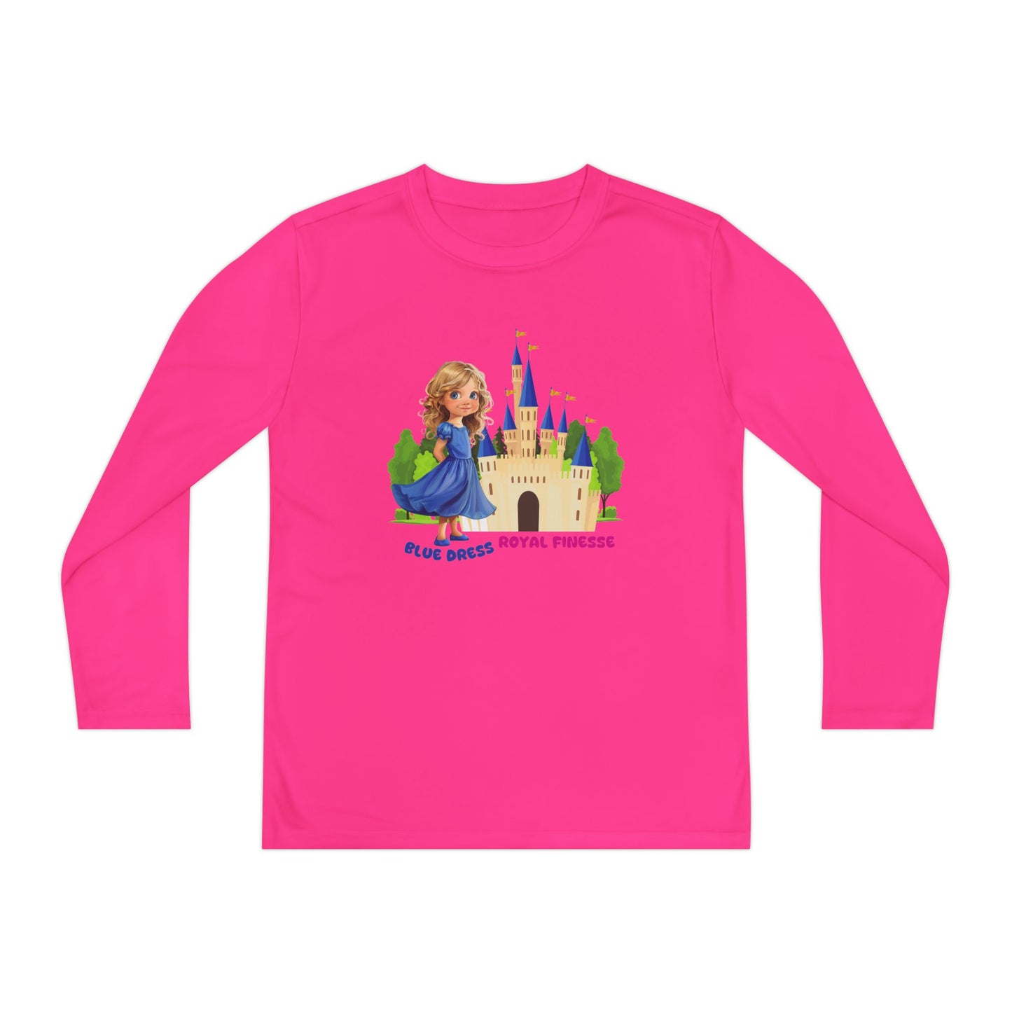 Blue Dress Princess, Royal Finesse - Youth Long Sleeve Competitor Tee - 11634