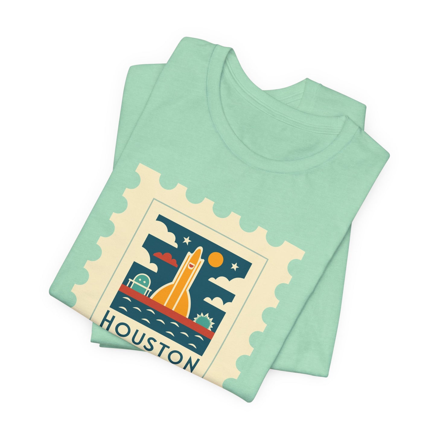 Houston Texas Retro Stamp Unisex Tee - Graphic T-Shirt for Casual Wear - 12143