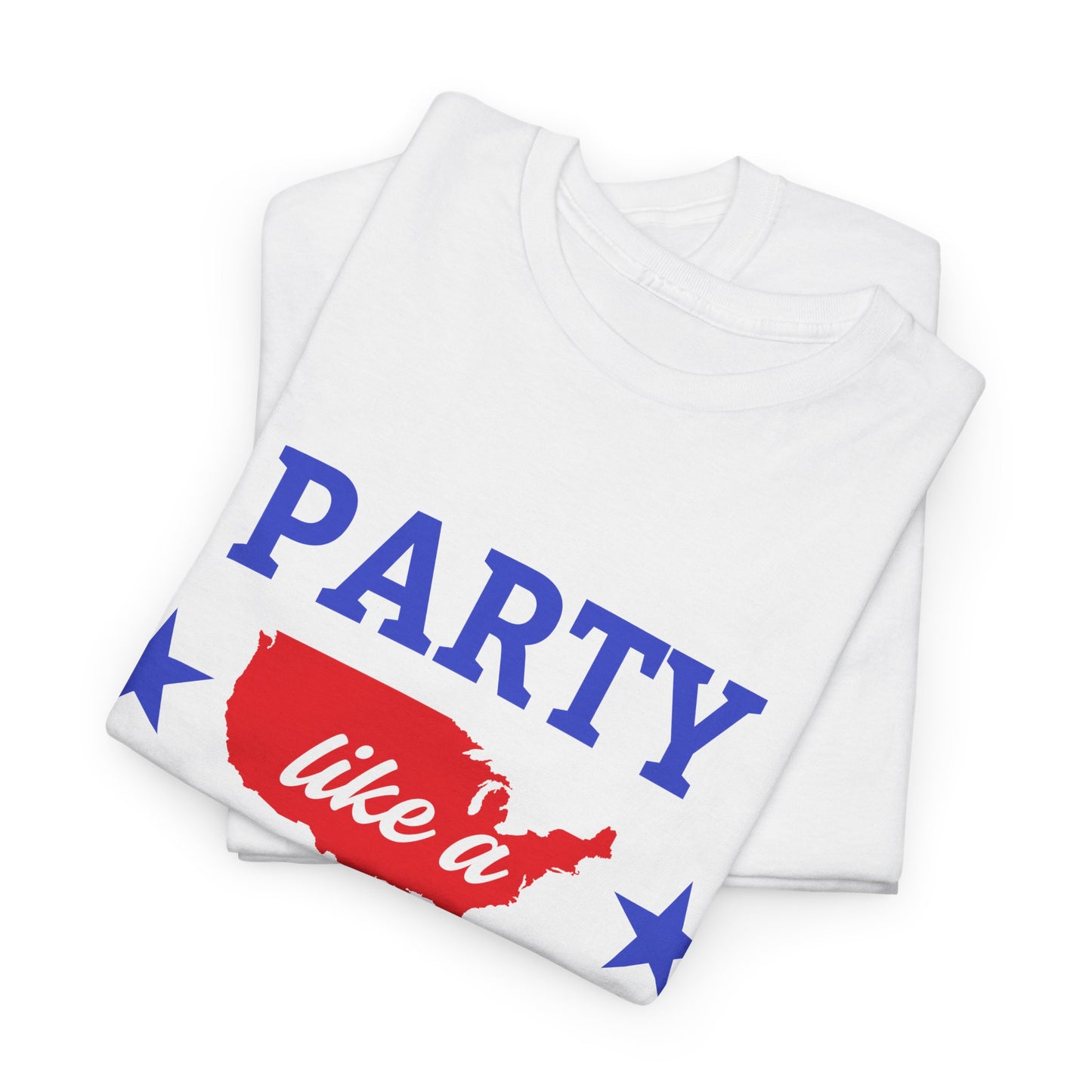 Patriotic Party Tee - Celebrate Independence, Fun Gatherings, BBQs, Gift for Patriots, Unisex Heavy Cotton T-shirt - 13732