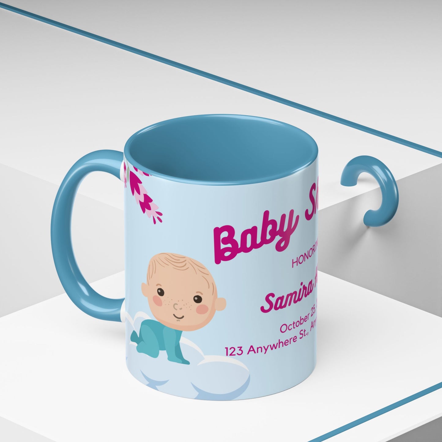 Baby Shower, Detail Customizable - Accent Coffee Mug (11, 15oz) - 11075