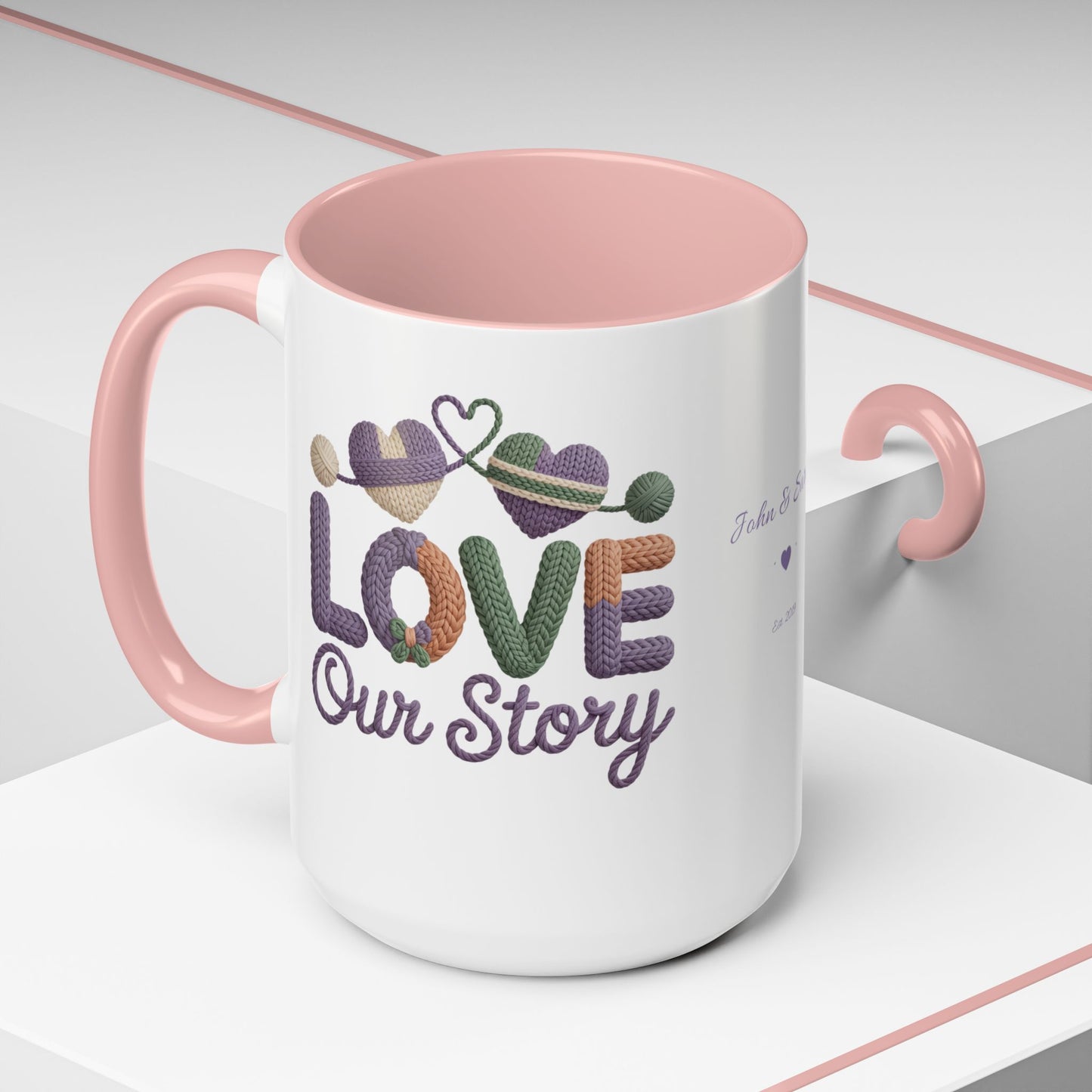 Our Story Personalized Mug — Custom Names & Established Date | Couple Gift (11oz / 15oz) - 14749