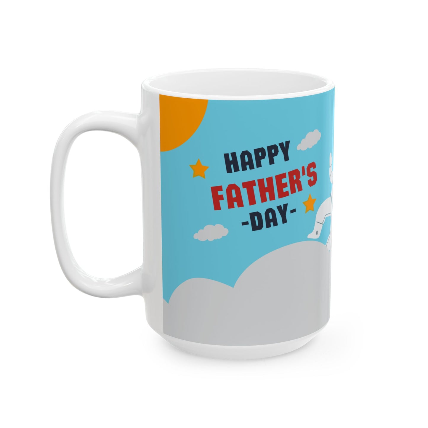 Space Themed Father's Day Ceramic Mug - Perfect Gift for Dads, Astronaut Lovers - 14051