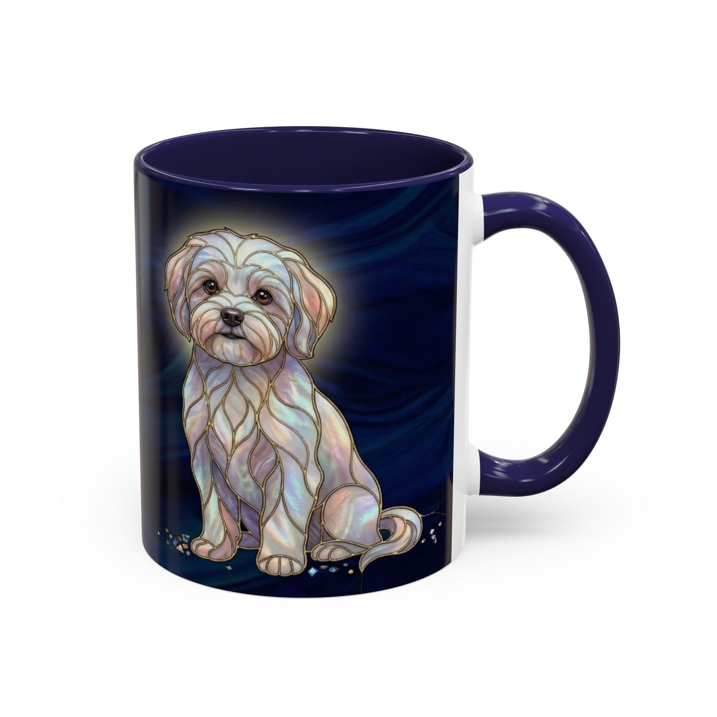 Maltese Art Coffee Mug — Stain Glass Design (11/15oz) - 14546