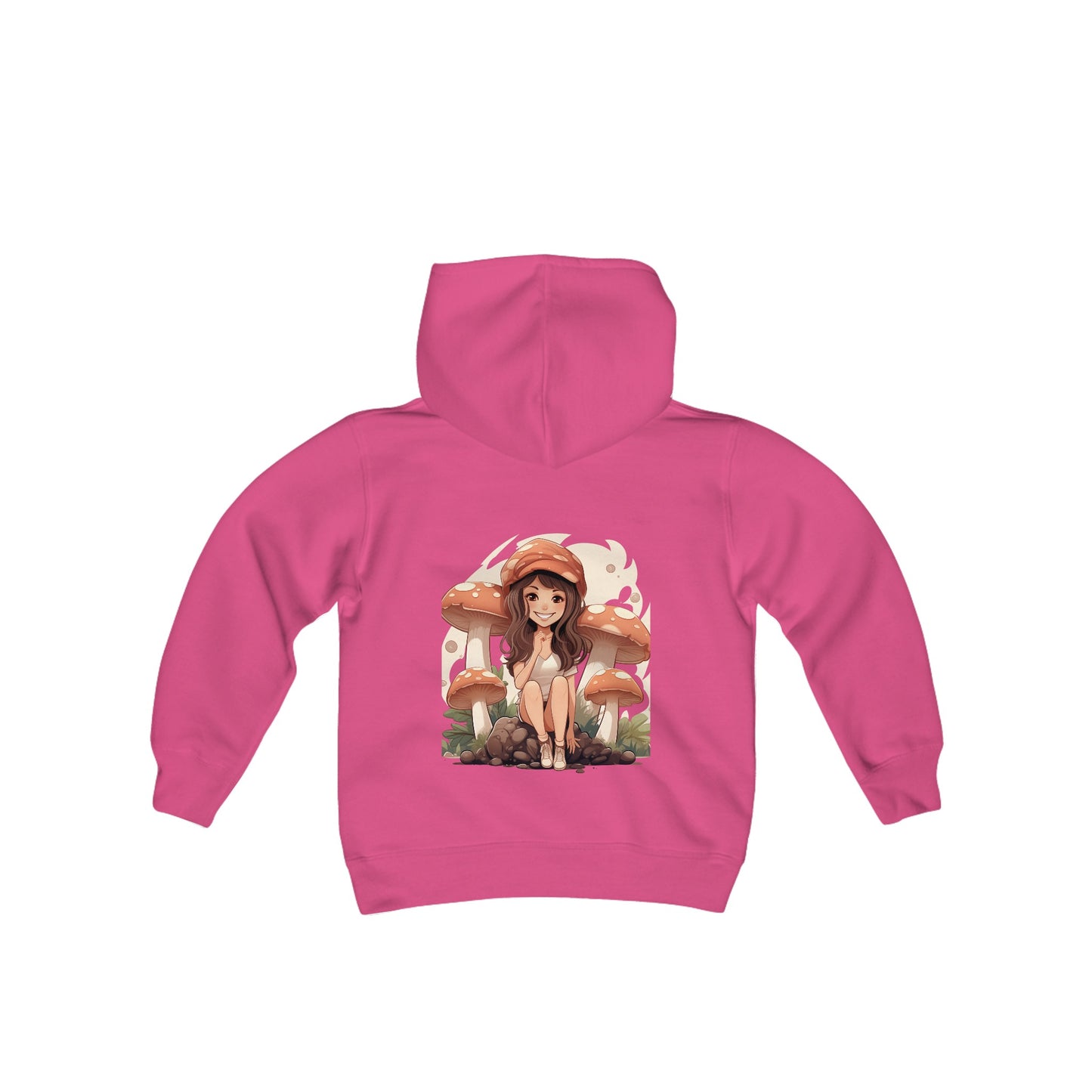 Adventures with Mushroom Girl - Youth Heavy Blend Hooded Sweatshirt