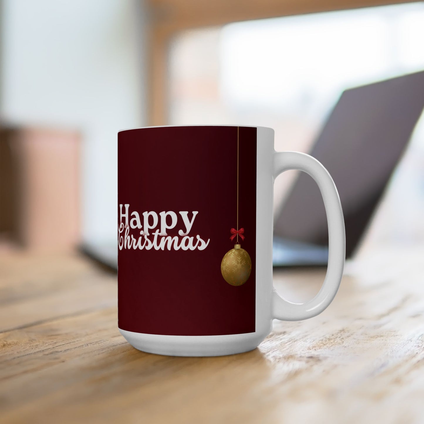 Happy Christmas, Family Photo, Customizable - Ceramic Mug, (11oz, 15oz) - 10929