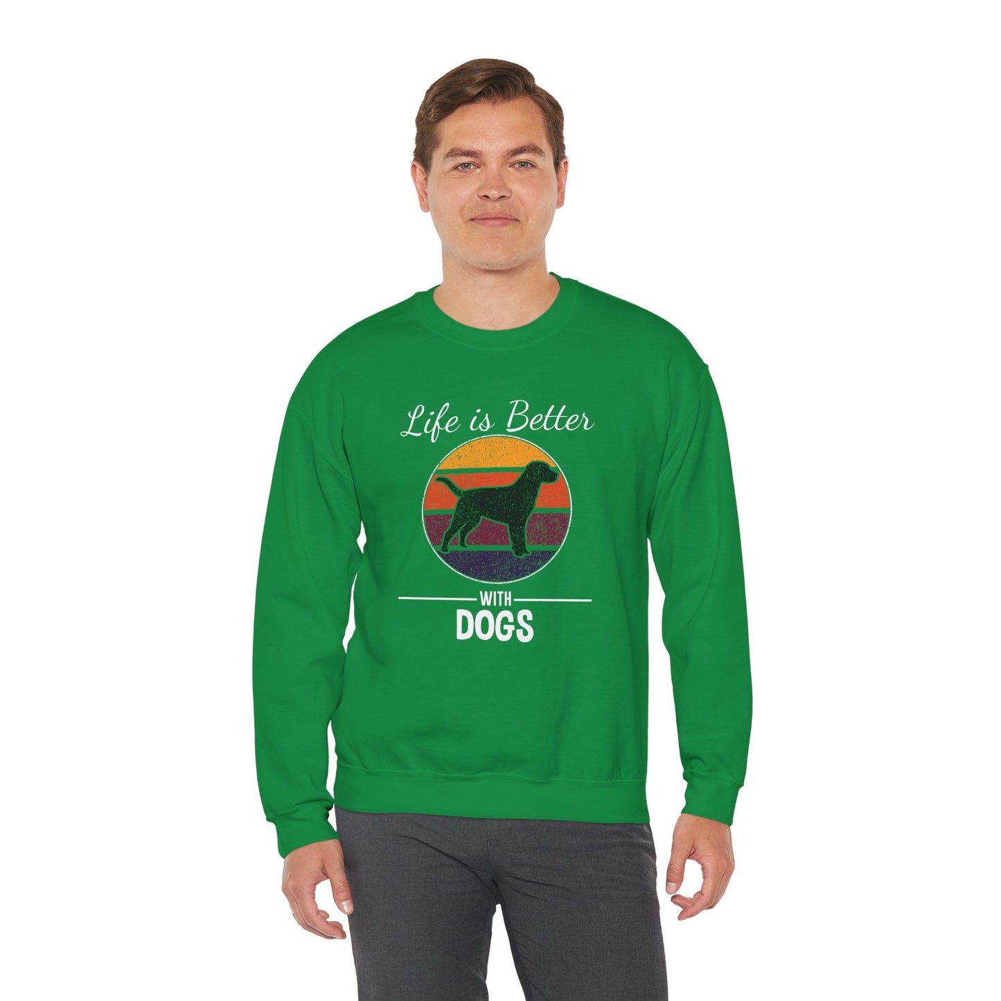 Life is Better With Dogs - Unisex Heavy Blend™ Crewneck Sweatshirt