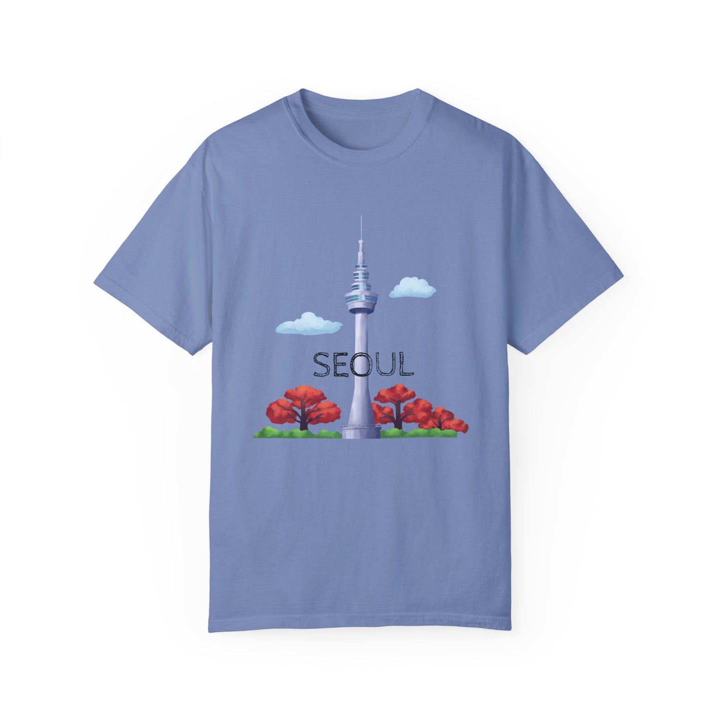 Seoul Skyline Unisex T-Shirt - Casual Travel Tee - 12046