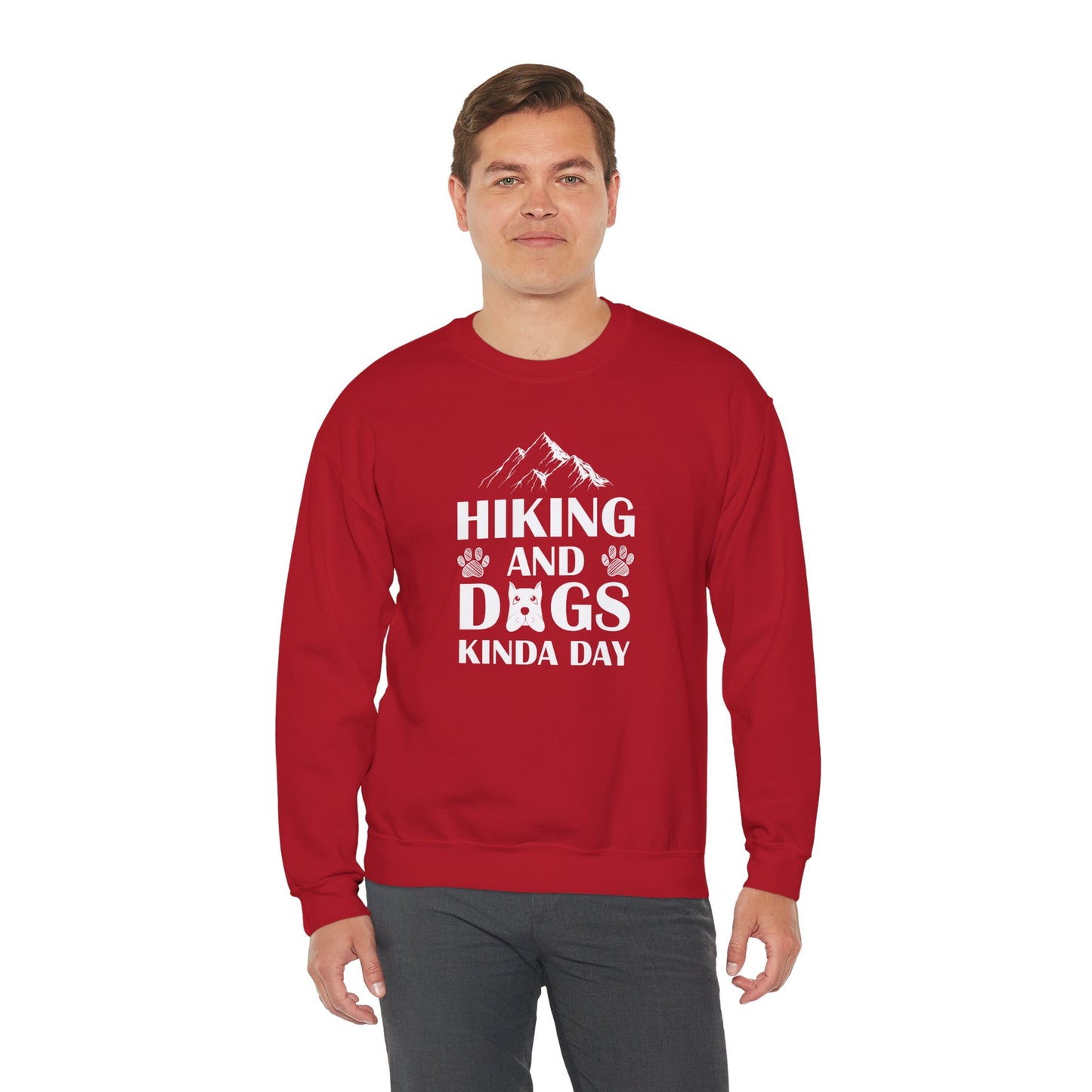 Hiking & Dogs Kinda Day - Unisex Heavy Blend™ Crewneck Sweatshirt