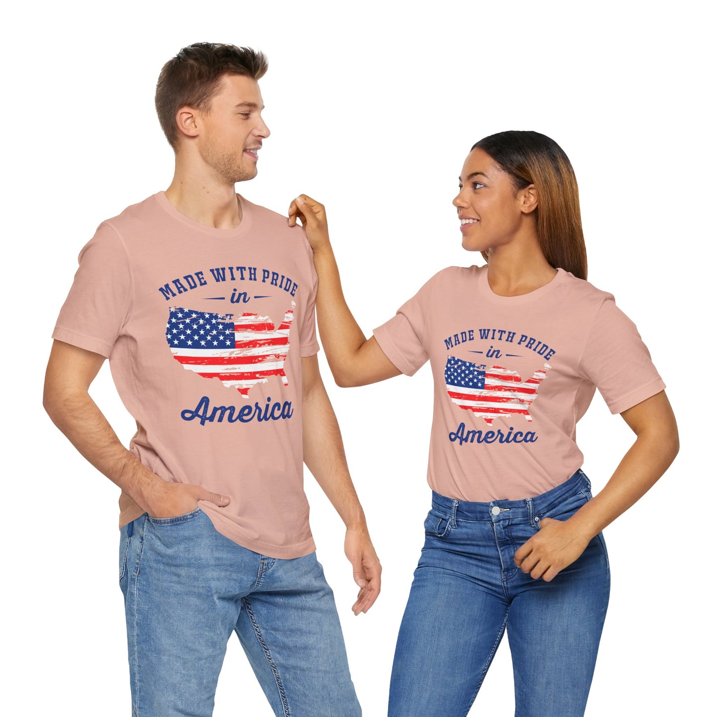 American Pride Unisex Tee, Patriotic Shirt, USA Pride Tee, Independence Day Apparel, Gift for Veterans, Summer Fashion - 13693