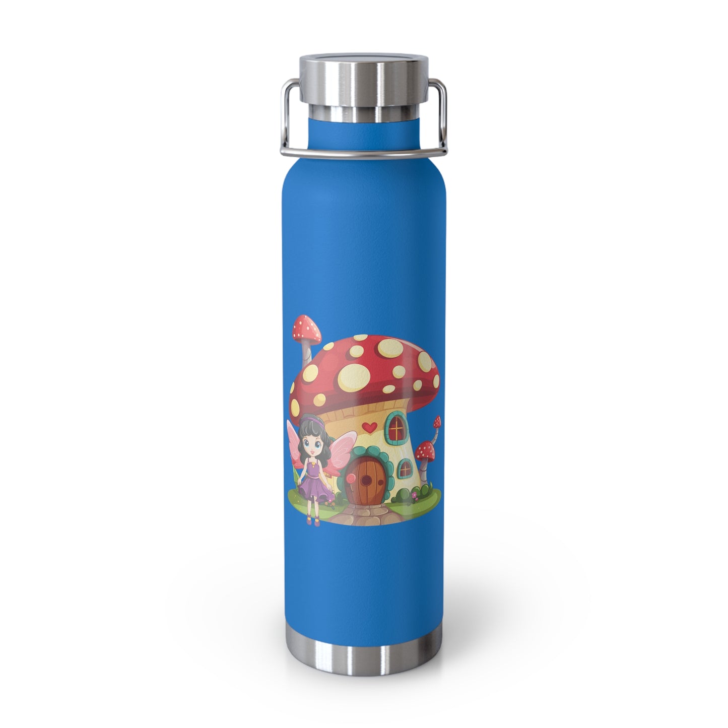 Fairy Mushroom House - Copper Vacuum Insulated Bottle, 22oz