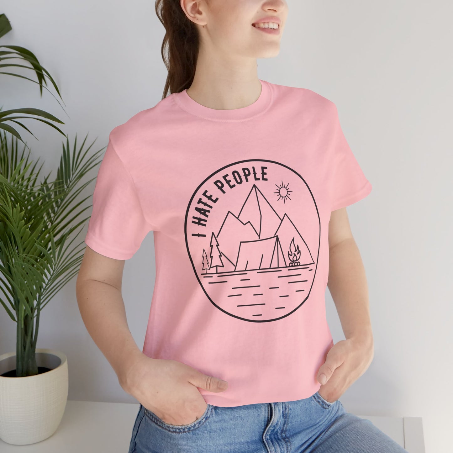 Camping: I Hate People - Unisex Jersey Short Sleeve Tee