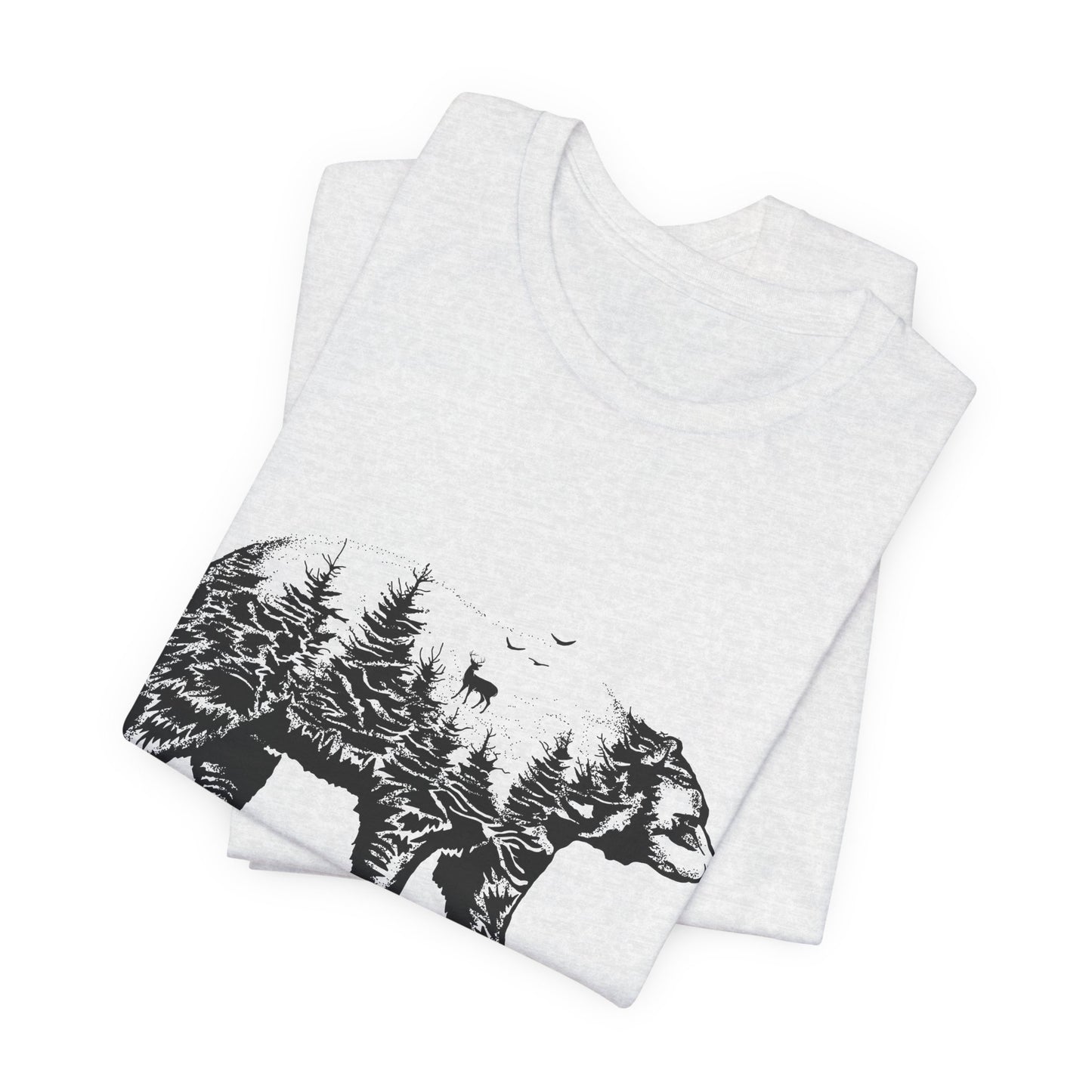 Camping: Bear - Unisex Jersey Short Sleeve Tee