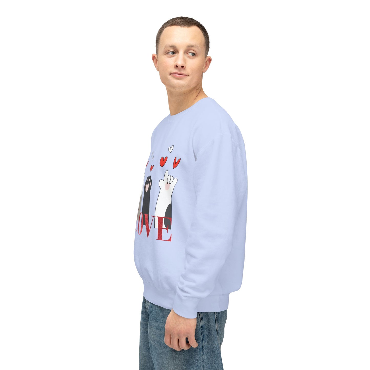 Pet's Paws, Love - Unisex Lightweight Crewneck Sweatshirt - 11477