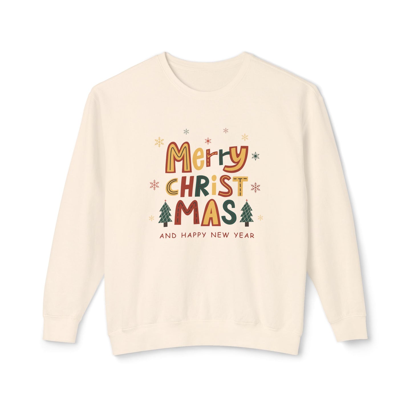 Merry Christmas & Happy New Year - Unisex Lightweight Crewneck Sweatshirt - 10547