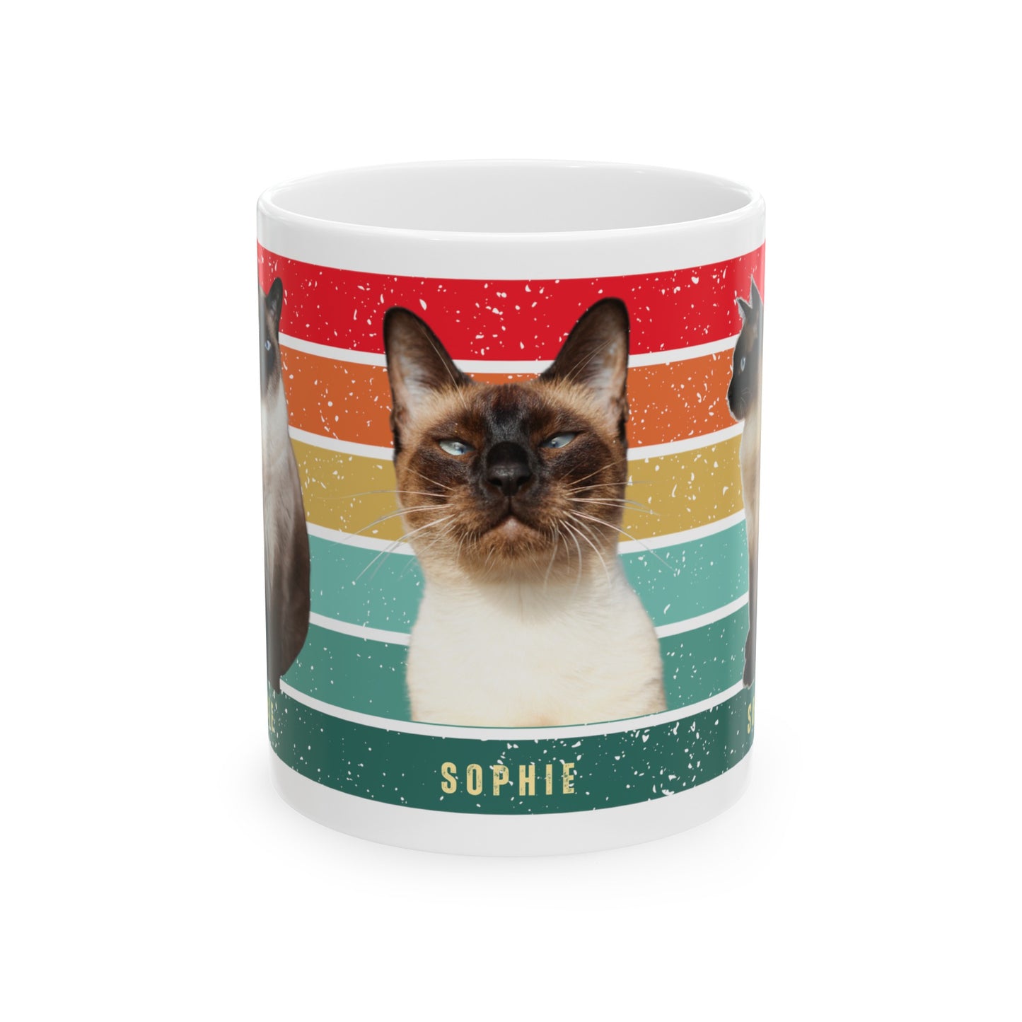 Custom Cat Photo Ceramic Mug, (11oz, 15oz)